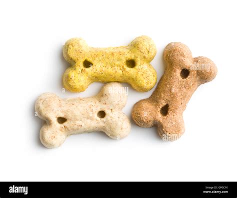 Dog Food Shaped Like Bones Isolated On White Background Stock Photo Alamy