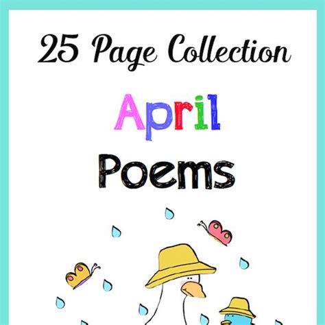 Freebie April Poetry Collection Grade Onederful First Grade Poems