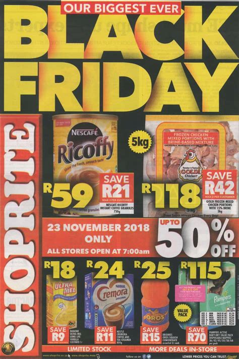 Shoprite Black Friday Specials 23 November 2018 News