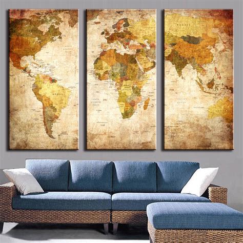 Buy 3 Pcsset Vintage Painting Framed Canvas Wall Art