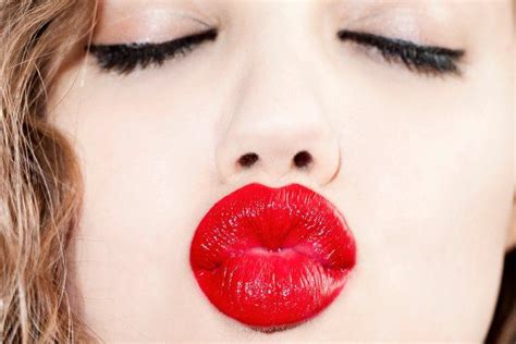Perfect Pouty Red Red Lips Beauty Beautiful Lips