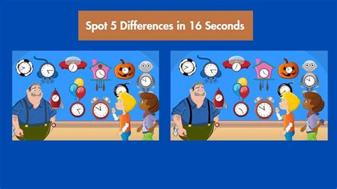 Spot The Difference Can You Spot 5 Differences Between The Two Clock