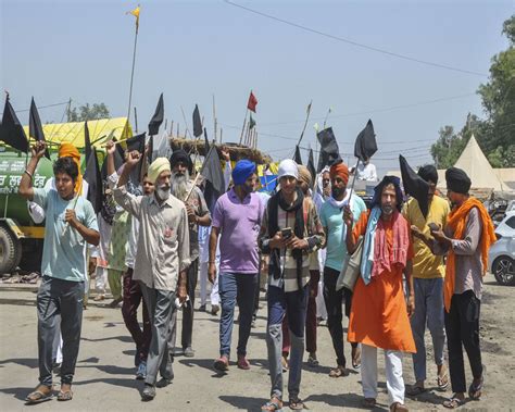 Protest Flags Slogans And Marches As Farmers Observe Black Day To