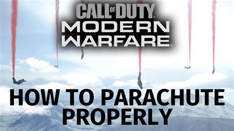 How To Parachute Properly In Warzone Cut Pull Cut Pull Technique