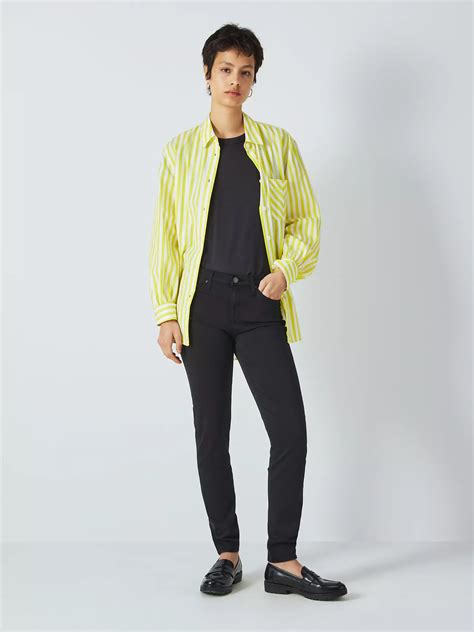 Ag The Prima Mid Skinny Jeans Super Black At John Lewis And Partners
