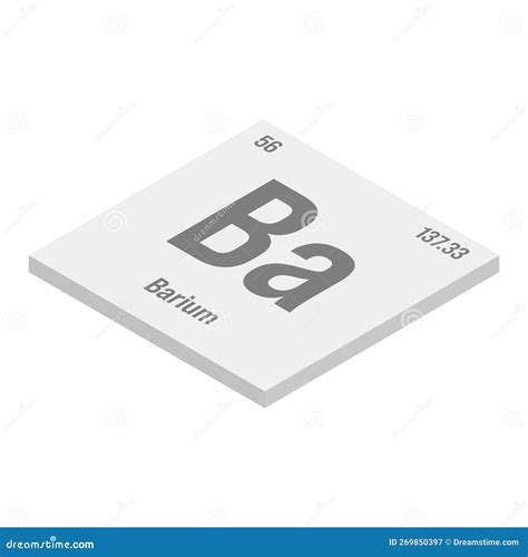Barium Ba Periodic Table Element Stock Illustration Illustration Of