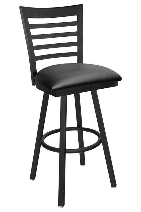 Stylish bar stools are available at cymax to match any style of home. GLADIATOR Full Ladder Back Metal Swivel Bar Stool with ...