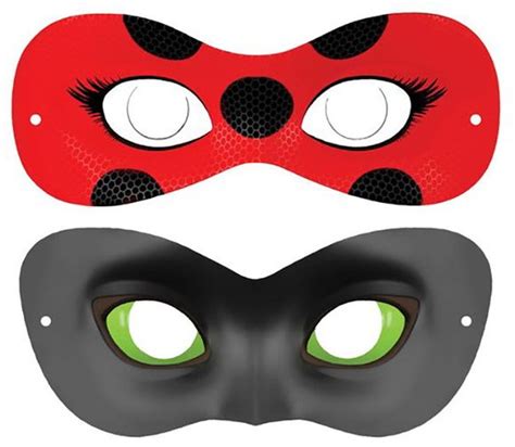 Masques prêts à imprimer pour le déguisement et le jeu des enfants. Mascaras Myraculous LadyBug no Elo7 en 2020 | Masque a ...