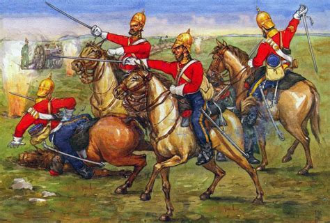 British Heavy Dragoons In Combat Crimean War Crimean War War Art War