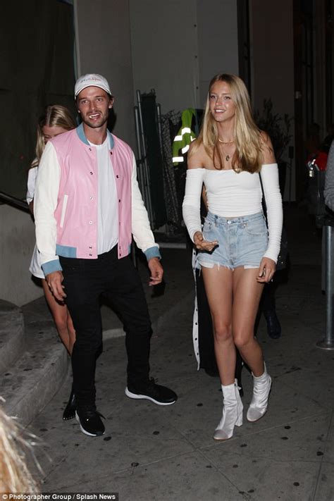 patrick schwarzenegger dines with leggy abby champion daily mail online