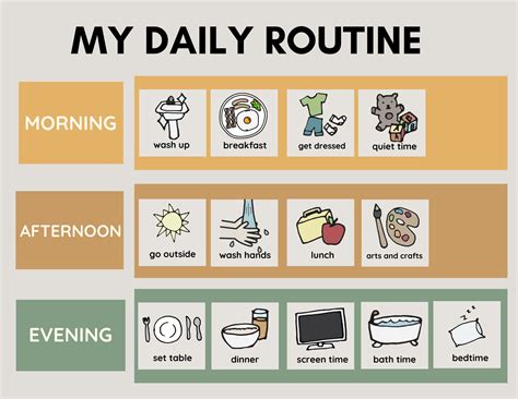 Daily Routine Chart Montessori Chore Chart Etsy Australia
