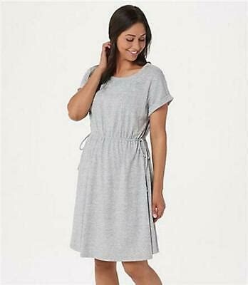 The winslow is a functional wrap dress with an adjustable waist tie, so you can wear it tight or loose depending on your mood. NWt AnyBody Cozy Knit Cinched Waist Dress Medium #75134 | eBay