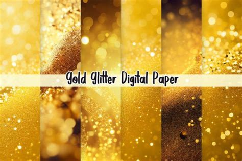 Gold Glitter Digital Paper Graphic By Aspectstudio · Creative Fabrica