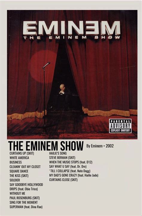 The Eminem Show The Eminem Show Eminem Poster Music Poster Ideas