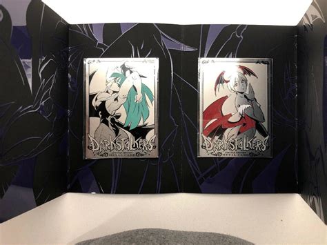 Udon Darkstalkers Morrigan And Lilith Metal Card Set 2019 Sdcc Comic Con