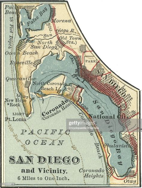Map Of San Diego Map Of San Diego California Circa 1900 From The