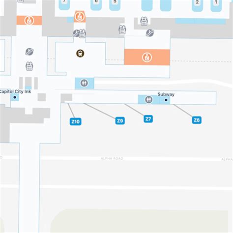 Washington Dulles Airport Concourse Z Map And Guide