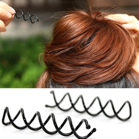 10pcs Spiral Spin Screw Pin Hair Clip Twist Barrette Black New Hairpins
