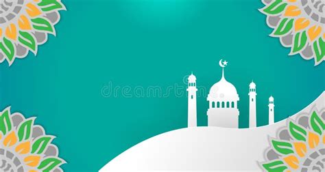 Blank Islamic Background With Mosque Stock Vector Illustration Of