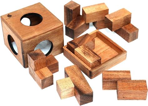 Buy Cube Puzzle Wooden Puzzle For Adults A Handmade 3d Brain Teaser