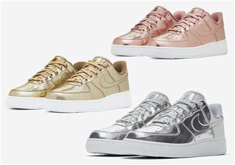 Premium leather construction, jeweled swooshes. Nike Air Force 1 SP Liquid Metal Release Info ...