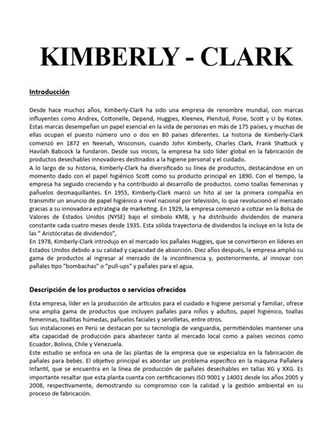 Kimberly Clark Pdf