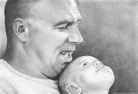 Proud Father Pencil Drawing Drawing By Brian Duey Fine Art America