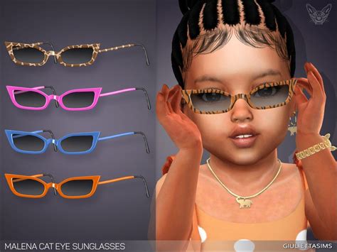 Sims 4 — Malena Cat Eye Sunglasses For Toddlers By Feyona — Cateye