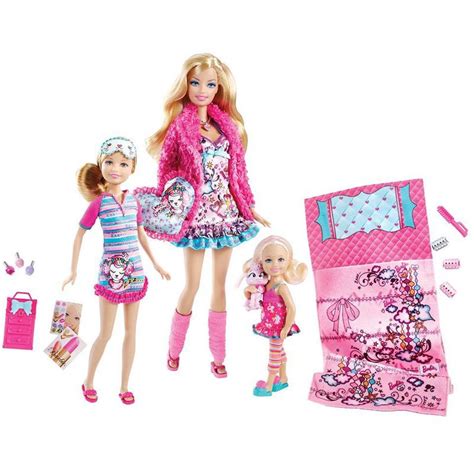 muñecas hermanas barbie fiesta de pijamas x1515 barbiepedia