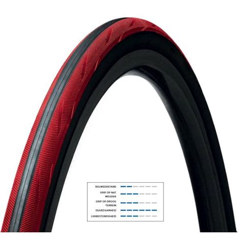 Vredestein Buitenband 23-622 Fiammante DC Race Zwart/Rood kopen bij HBS