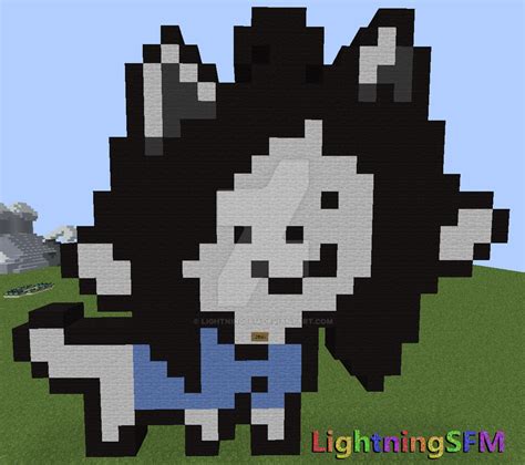 Temmie Minecraft Pixel Art By Lightningsfm On Deviantart