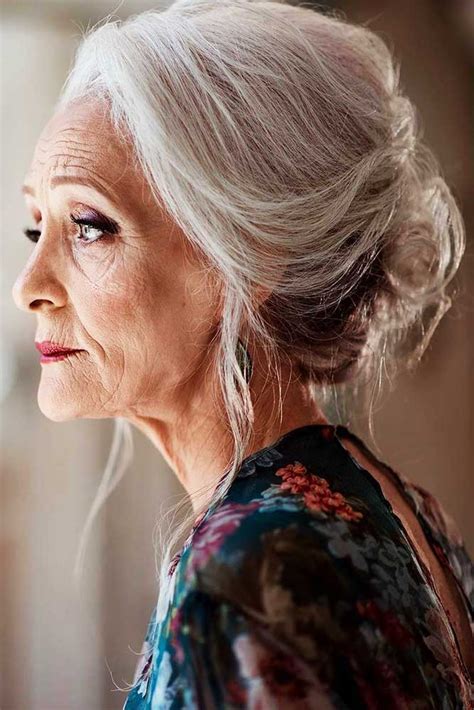 Hairstyle above 60 doesn't mean hiding your grey hair. Pin on Classy older women hair and makeup