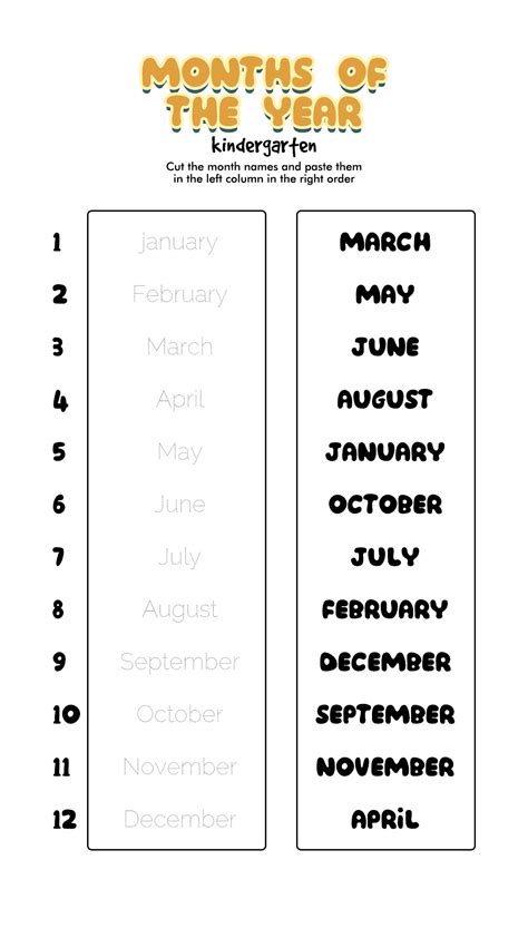 10 Best Images Of Learning The Months Of The Year Worksheet