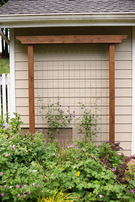 Diy Garden Trellis Out Of Pressure Treated Wood And Cattle