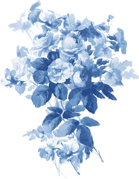 Blue Floral Png Picture Png Mart