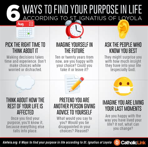 Infographic 6 Ways To Find Your Purpose In Life Catholic Link