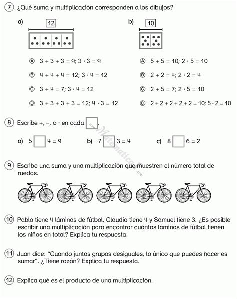 La Multiplicacion Ejemplos Resueltos De Matematica 3tercero Basico Pdf