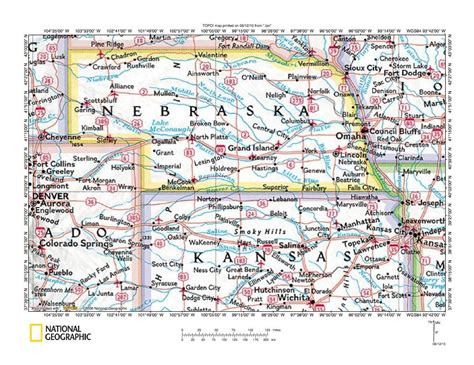 Great Map Of Nebraska And Adjoining State Lines