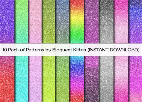 Rainbow Glitter Ombre Digital Paper Glitter Ombre 46c