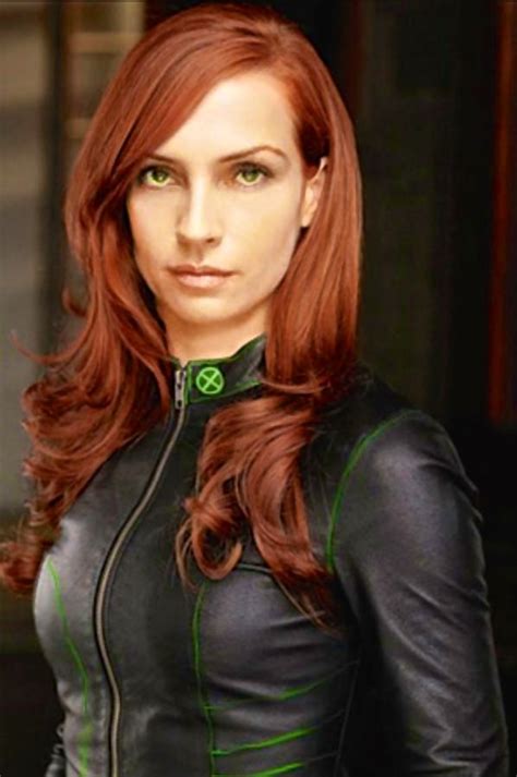 Famke Janssen Jean Grey With Green Contacts And Red Hair Marvel Jean