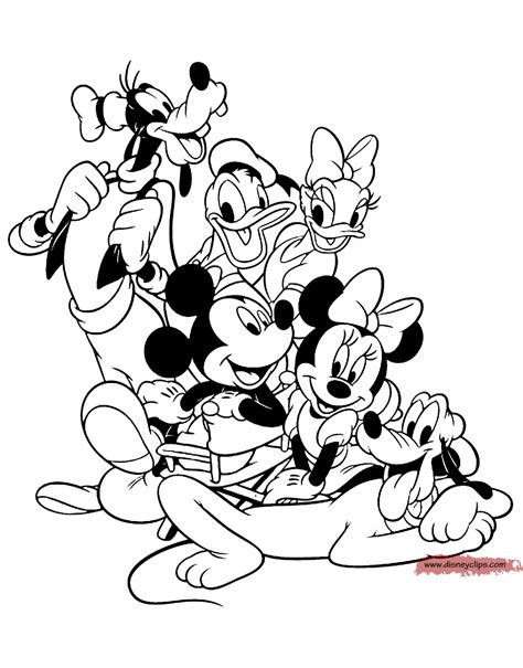 Mickey mouse and friends coloring pages are a fun way for kids of all ages to develop creativity, focus, motor skills and color recognition. Mickey Mouse & Friends Coloring Pages (3) | Disneyclips.com