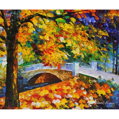Leonid Afremov S Autumn Nears Original Oil On Canvas EBay