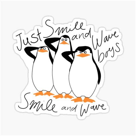 Just Smile And Wave Sticker For Sale By Rynick 22 Redbubble