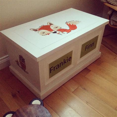 Twins Woodland Toy Box Bespoke Hand Painted Toy Boxes Which Are One