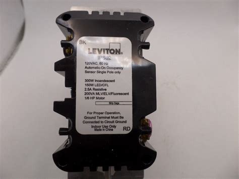 Leviton Decora R12 Ips02 1lw Motion Sensor In Wall Switch Auto On 25a