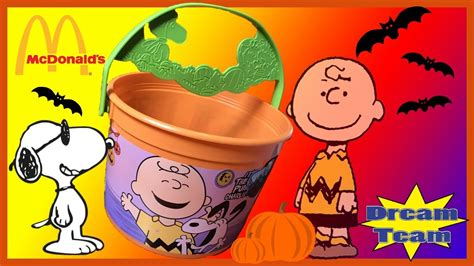 2016 Mcdonalds Peanuts Happy Meal Toys Halloween Pails Buckets Its