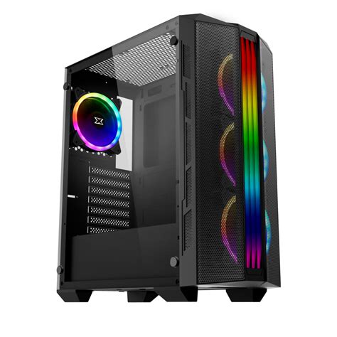 Xigmatek Trident Front Meshed And Tempered Glass Rgb Gaming En44535
