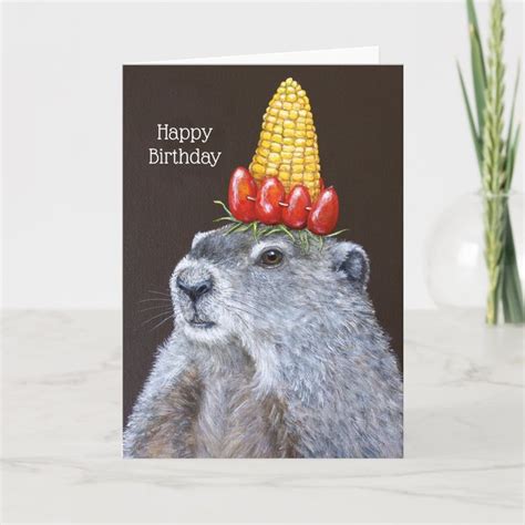 Funny Groundhog Birthday Greeting Card Zazzle