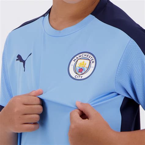 Puma Manchester City 2021 Teens Blue Training Jersey Futfanatics