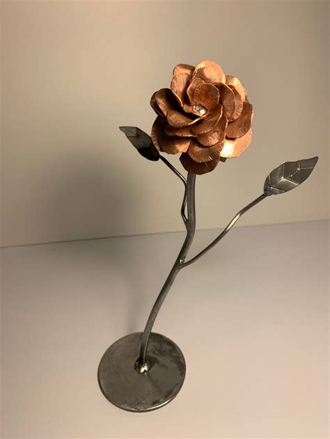 Handmade Metal Rose Sculptures Rose Sculpture Rose Statue Etsy